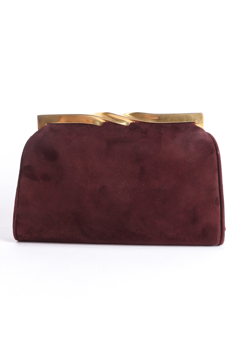 Vintage Donna Karan Oxblood Suede Slim Convertible Clutch at Recess Los Angeles