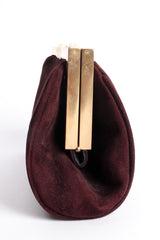 Vintage Donna Karan Oxblood Suede Slim Convertible Clutch at Recess Los Angeles