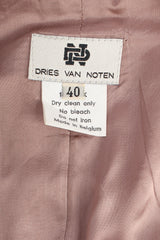 Vintage Dries Van Noten Floral Silk Jacket, Vest, & Skirt Set tag @ Recess LA