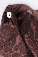 Vintage Dries Van Noten Floral Silk Jacket, Vest, & Skirt Set side buttons @ Recess LA