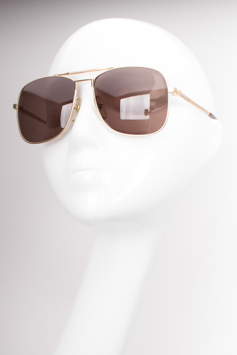 Dunhill Squared Matte Coppertone Pilot Sunglasses