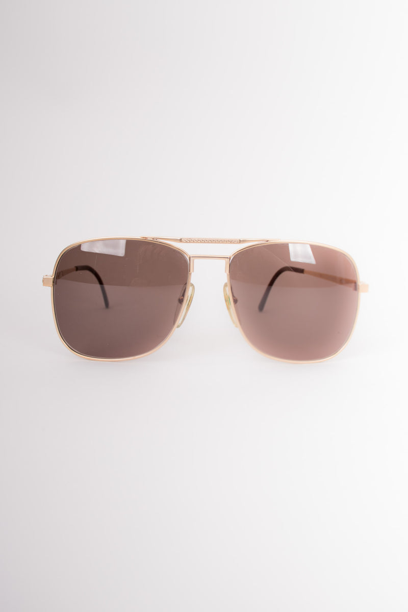 Dunhill Squared Matte Coppertone Pilot Sunglasses