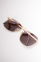 Dunhill Squared Matte Coppertone Pilot Sunglasses