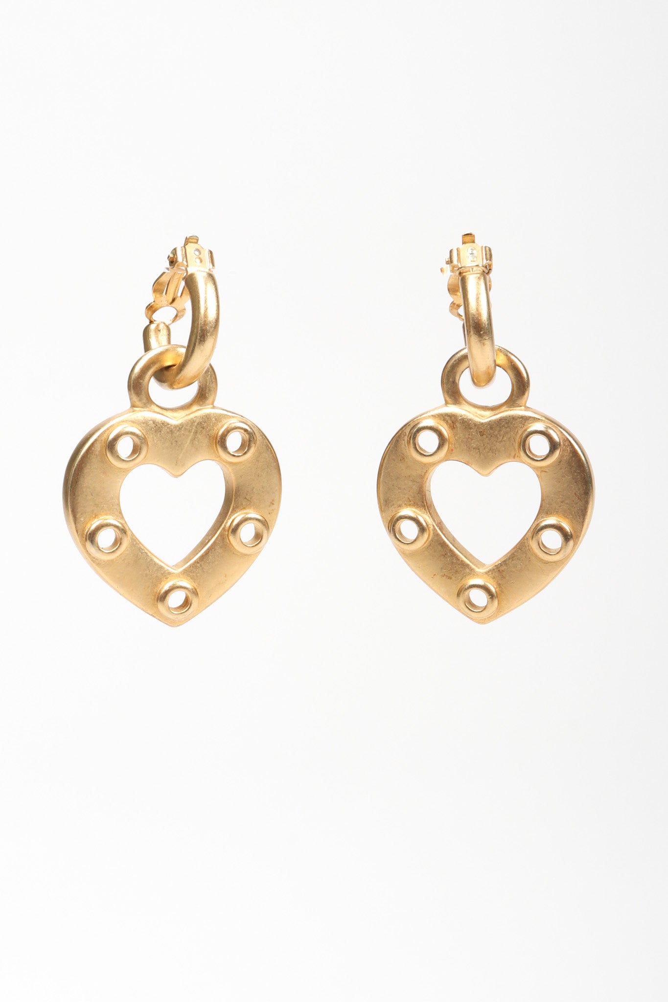 Recess Los Angeles Vintage Erwin Pearl Heart Lock Earrings