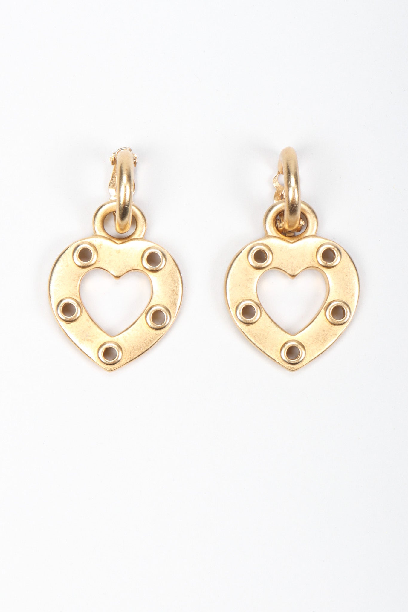 Recess Los Angeles Vintage Erwin Pearl Heart Lock Earrings