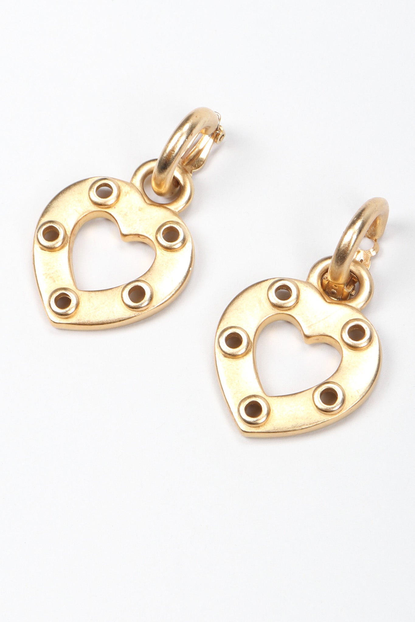 Recess Los Angeles Vintage Erwin Pearl Heart Lock Earrings