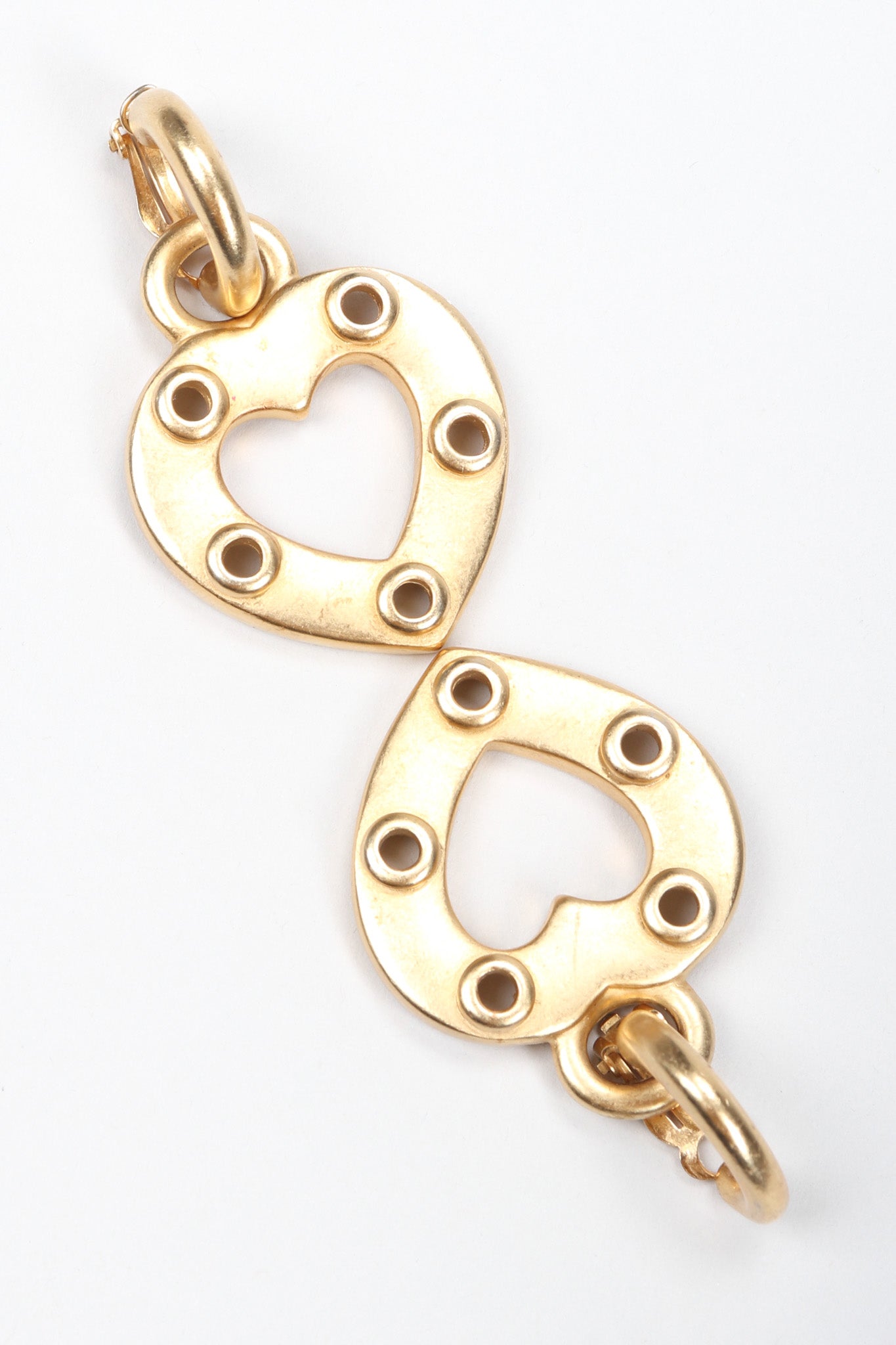 Recess Los Angeles Vintage Erwin Pearl Heart Lock Earrings