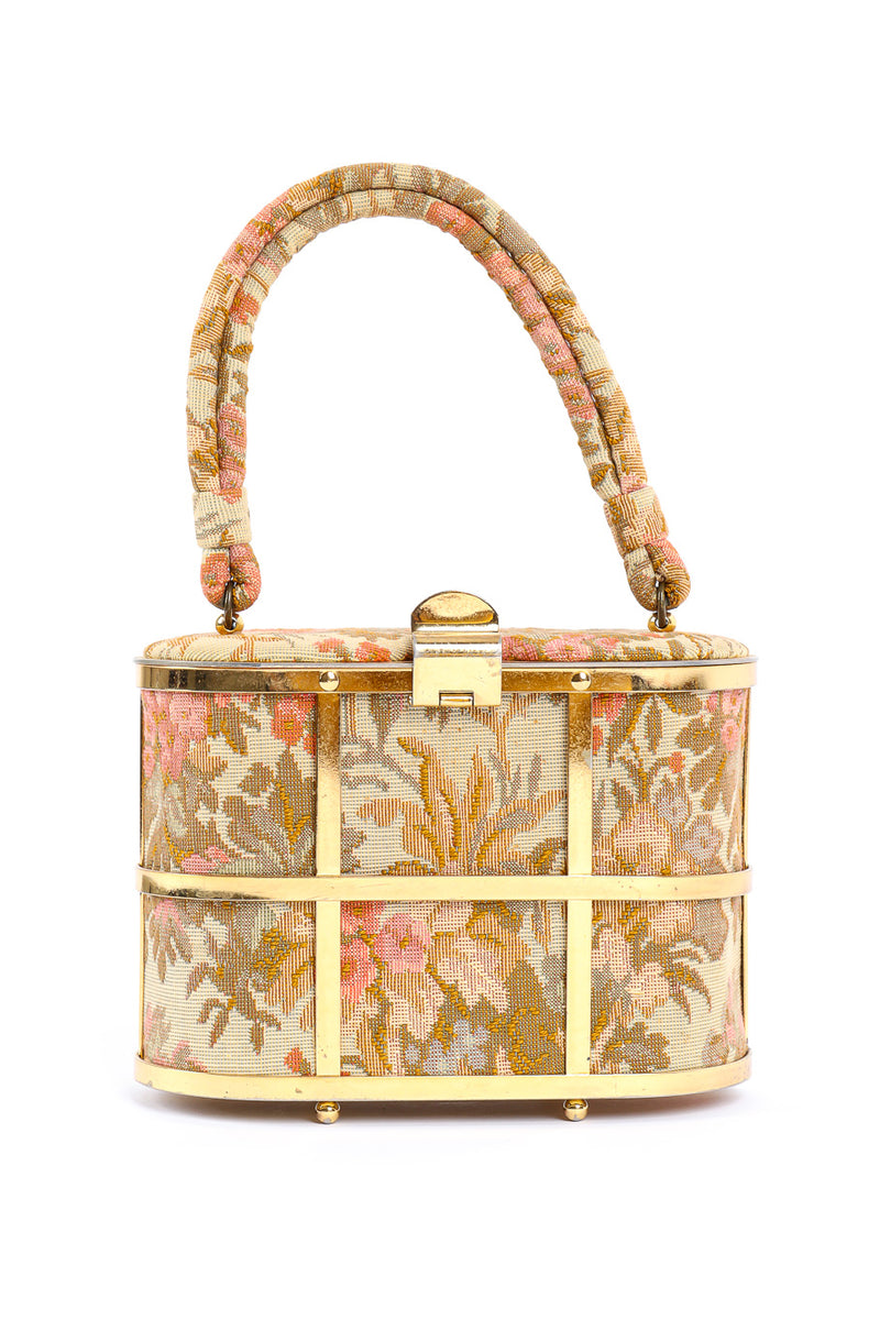 Etra brocade caged oval box bag product shot @recessla