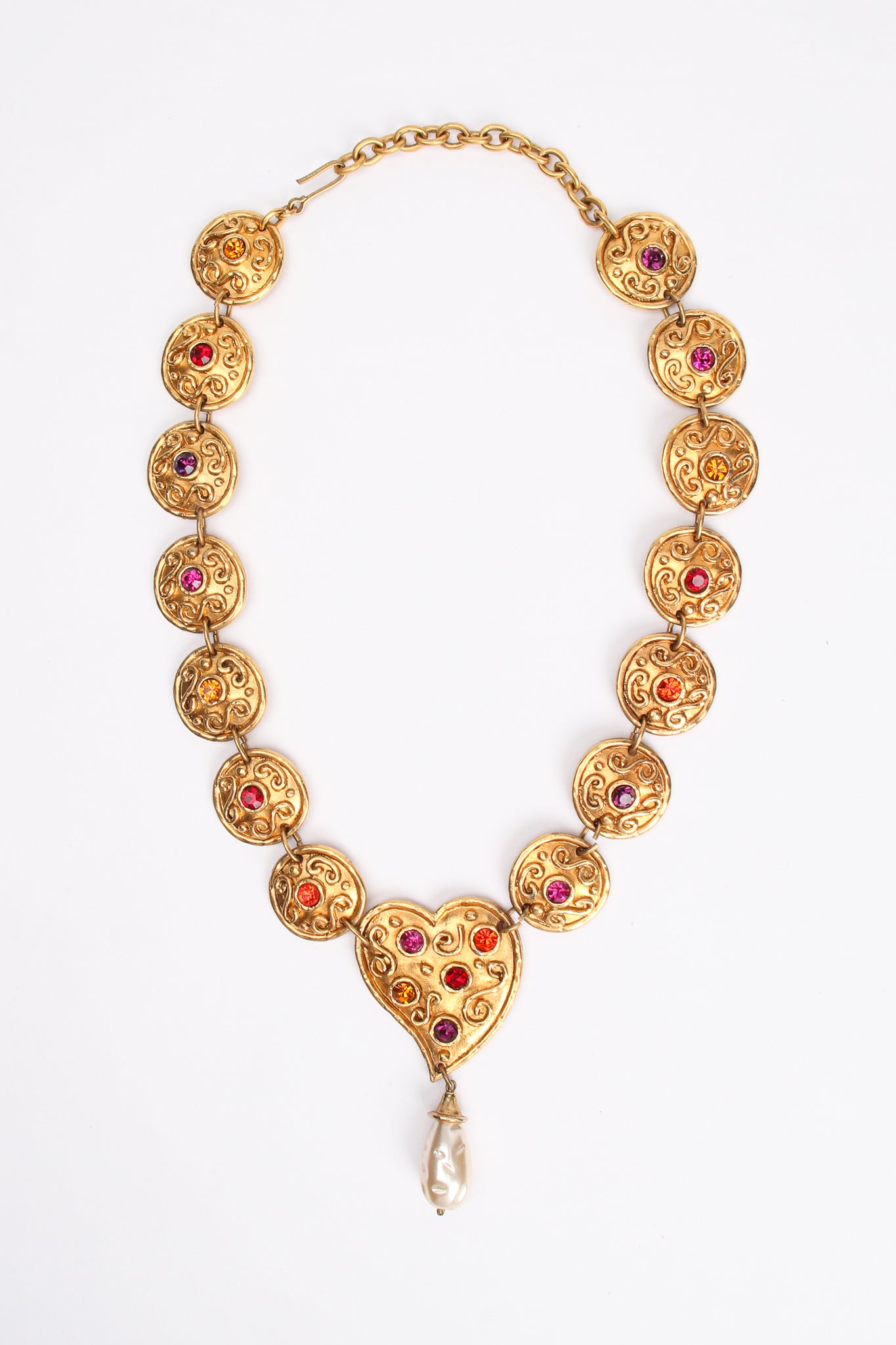 Vintage Edouard Rambaud Heart Medallion Necklace at Recess Los Angeles