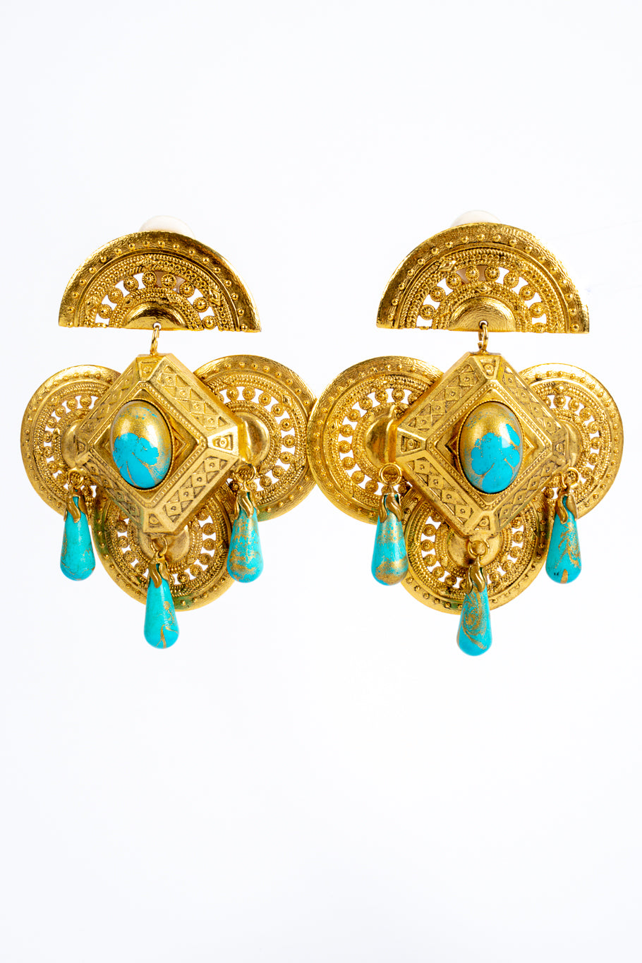 Vintage statement stone drop earrings @recessla