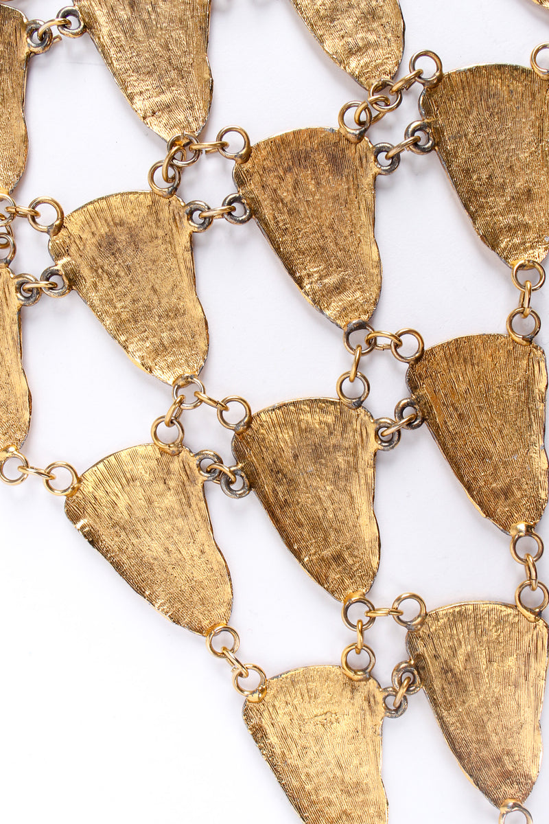 Vintage Egyptian Goddess Pyramid Bib Necklace back close @ Recess LA