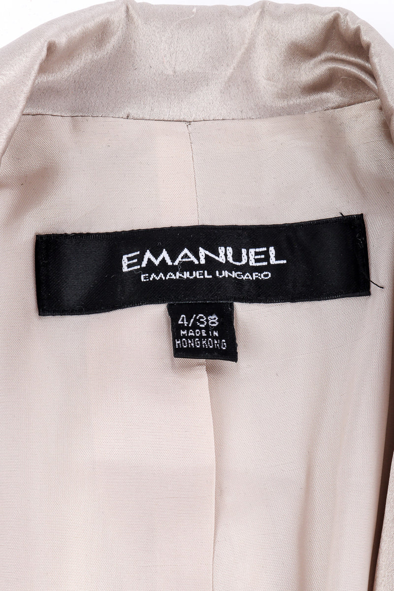 Emanuel Ungaro wool suit dress designer label @recessla