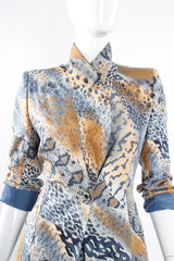 Vintage Emanuel Ungaro Mixed Animal Print Jacket & Pant Set on Mannequin crop at Recess LA