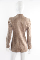 Vintage Emanuel Ungaro Suede Snakeskin Jacket Suit on Mannequin back @ Recess LA