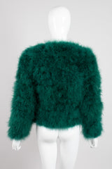 Evergreen Vintage Chubby Marabou Feather Jacket