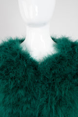 Evergreen Vintage Chubby Marabou Feather Jacket