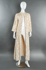 Vintage Emma Domb Lace Floral Sequin Duster mannequin front @ Recess Los Angeles