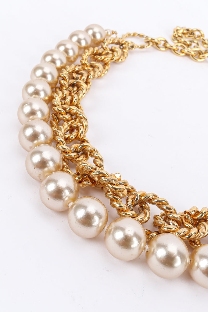 Vintage Erwin Pearl Rope Chain Pearl Necklace strand close @ Recess LA