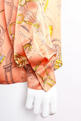 Vintage Escada Architecture Draft Print Shirt on Mannequin sleeve cuff at Recess Los Angeles