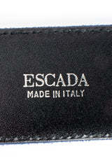 Vintage Escada Starry Suede Belt signature stamp at Recess Los Angeles