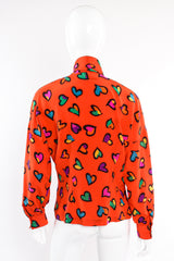 Vintage Escada Graffiti Heart Print Silk Blouse on Mannequin back at Recess Los Angeles