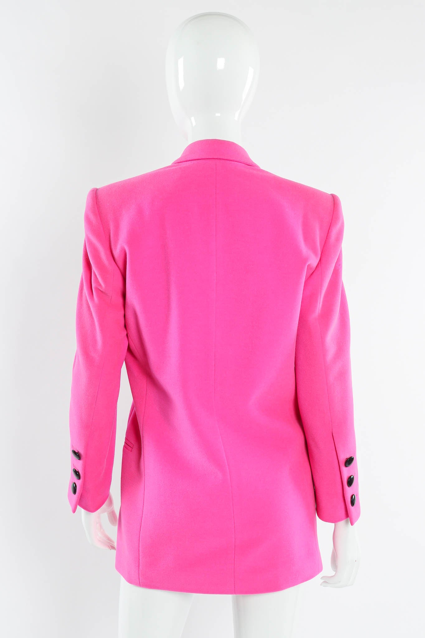 Vintage Escada by Margaretha Ley Hot Pink Wool Blazer mannequin back @ Recess LA