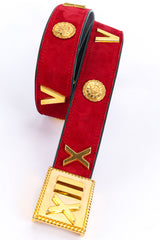 leather belt with Roman studs by Escada studs @recessla