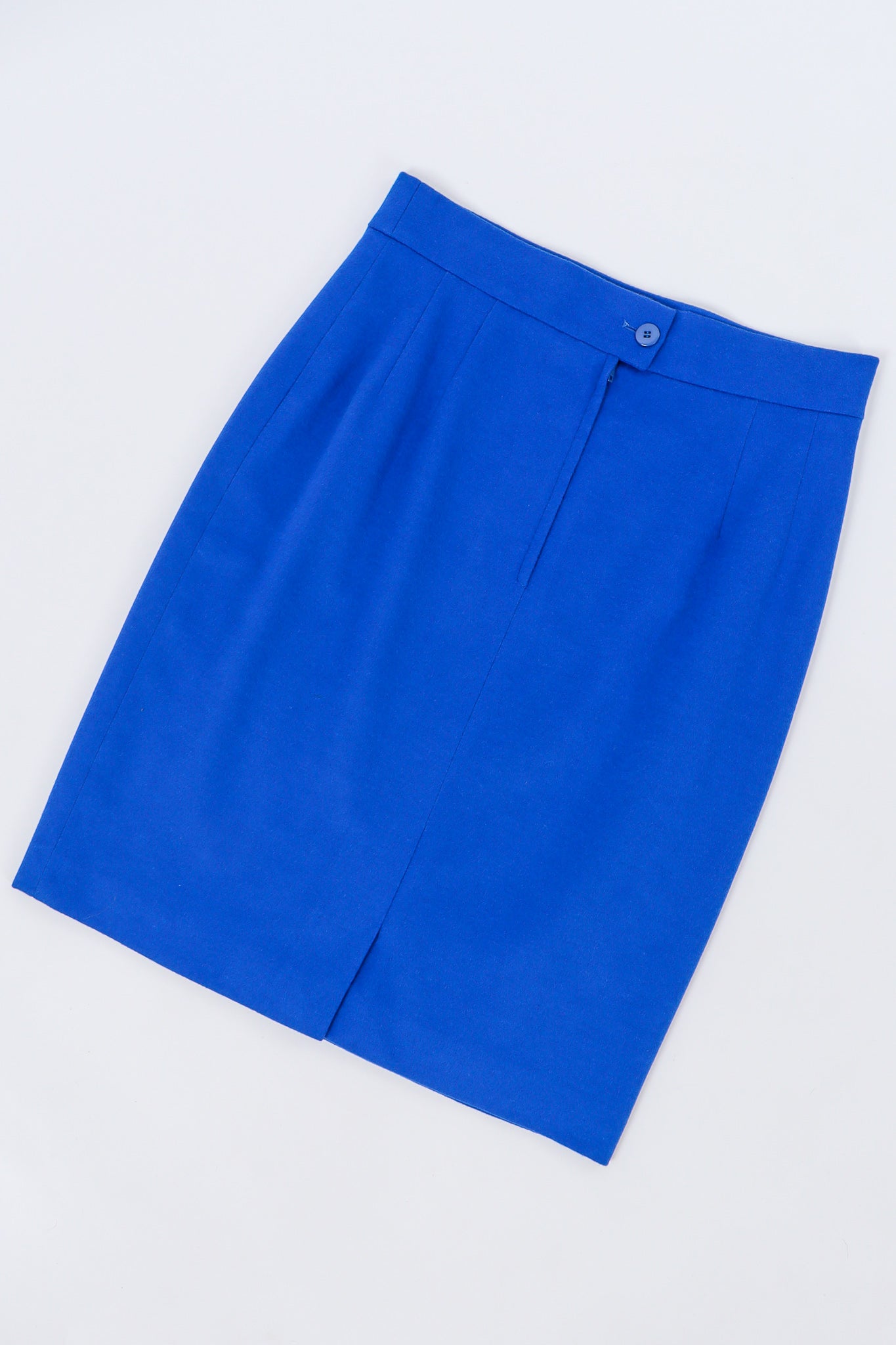 Vintage Escada Colorblock Lapis Skirt back at Recess Los Angeles