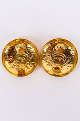 Vintage Escada Round Spiral Disc Earrings open back @ Recess LA