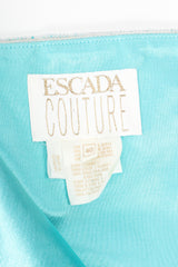 Vintage Escada Floral Sequined Strapless Sheath Dress label at Recess Los Angeles