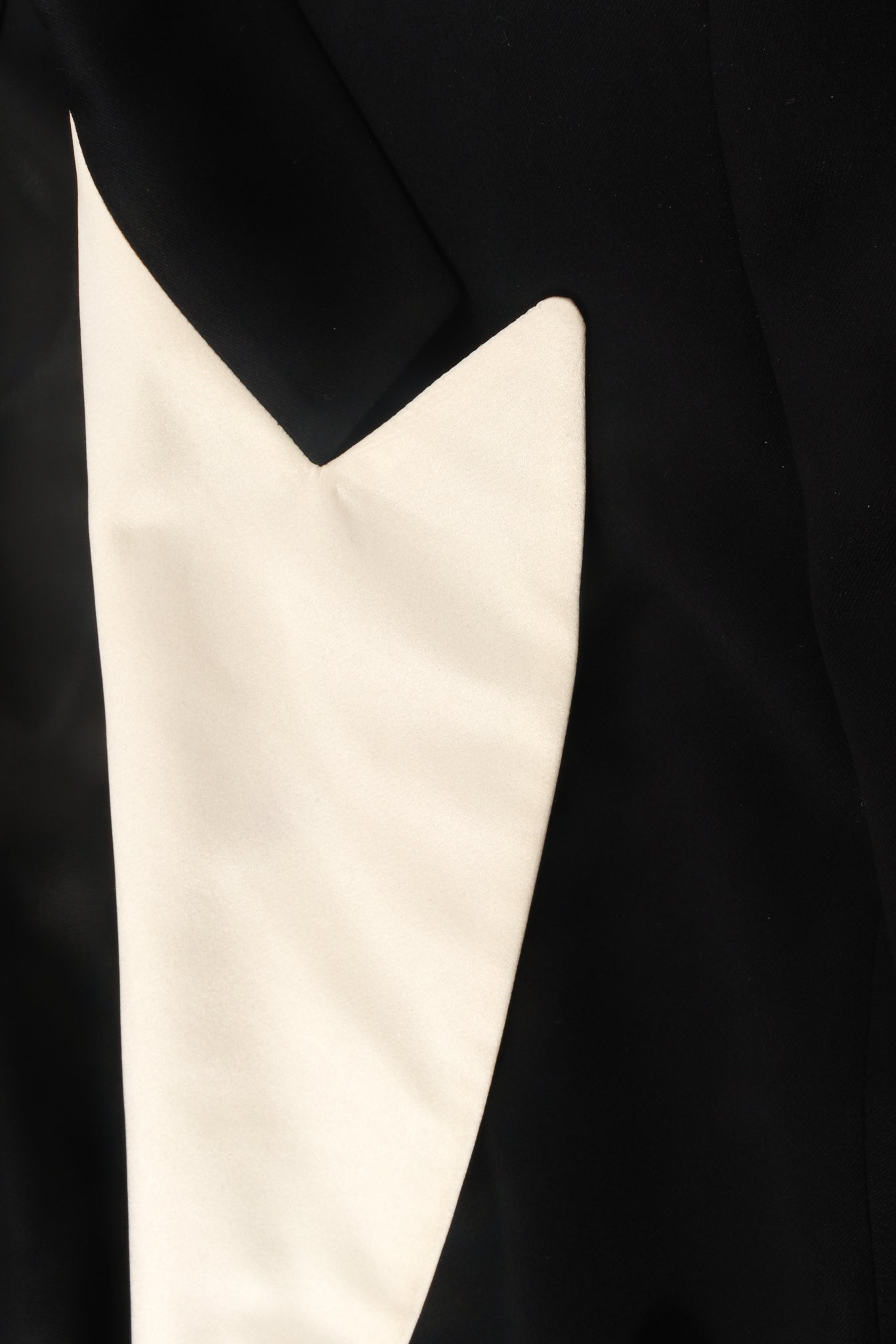 Vintage Escada Satin Trim Tuxedo Jcket lapel at Recess Los Angeles