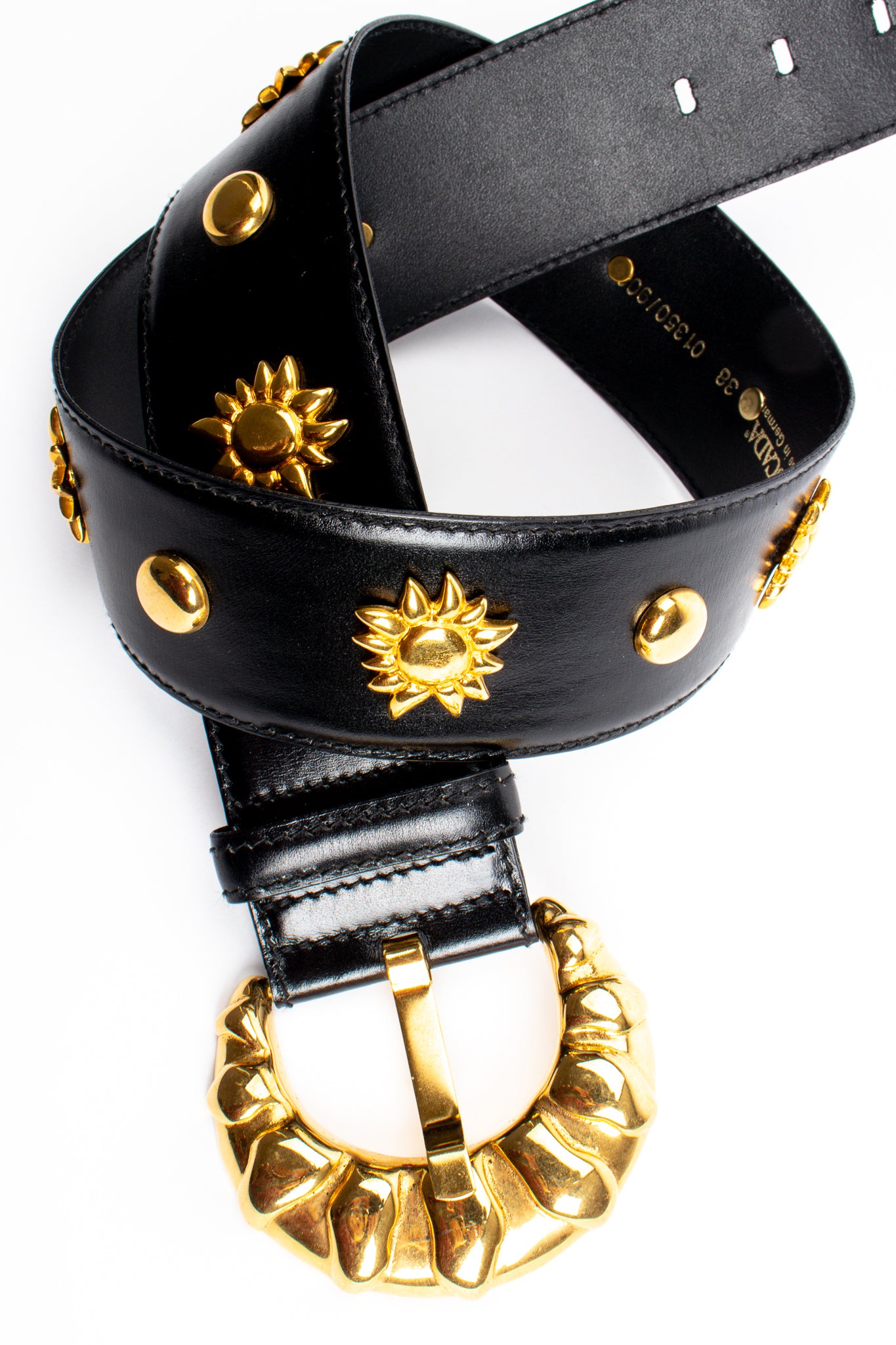 Vintage Escada Studded Sun Leather Belt at Recess Los Angeles