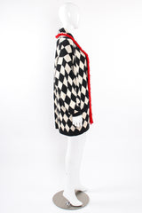 Vintage Escada Harlequin Knit Blanket Sweater on Mannequin side at Recess Los Angeles