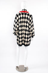 Vintage Escada Harlequin Knit Blanket Sweater on Mannequin back at Recess Los Angeles