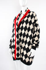 Vintage Escada Harlequin Knit Blanket Sweater on Mannequin crop at Recess Los Angeles