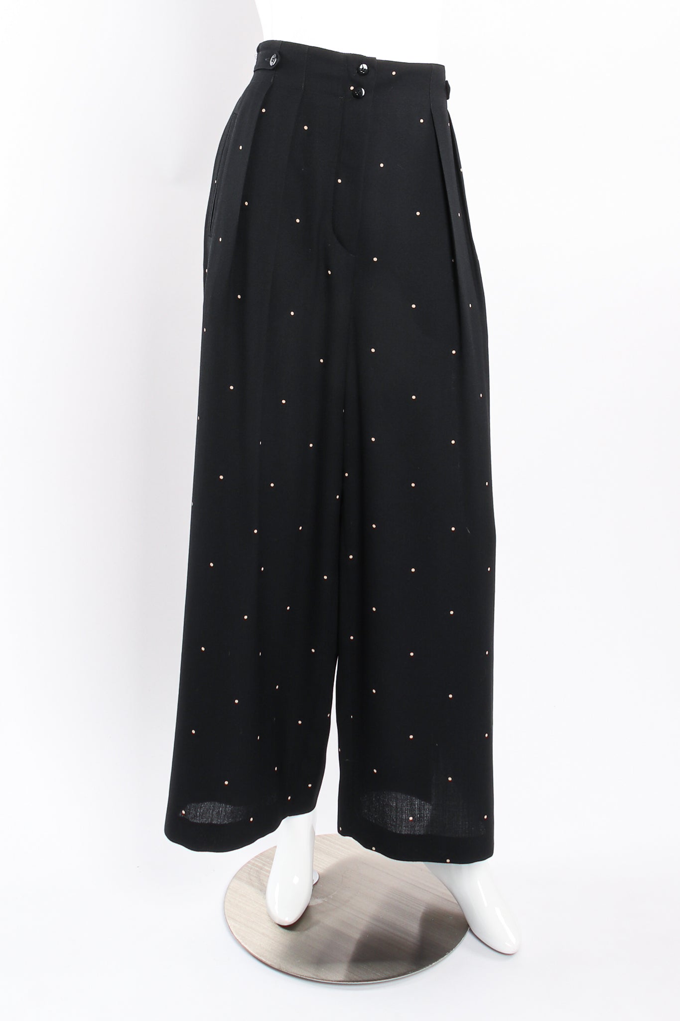 Vintage Escada Mini Dot Pant Suit on mannequin front at Recess Los Angeles