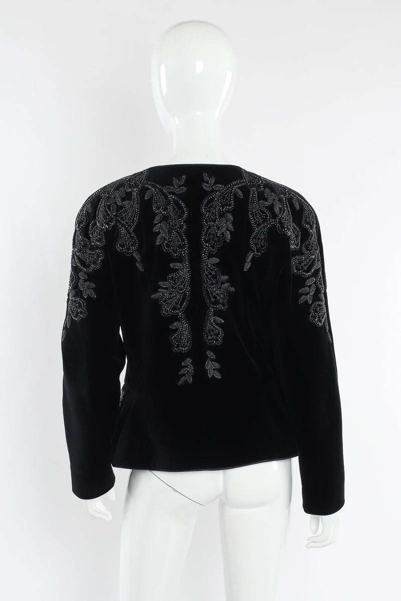 Vintage Escada Matador Beaded Velvet Jacket mannequin back @ Recess LA