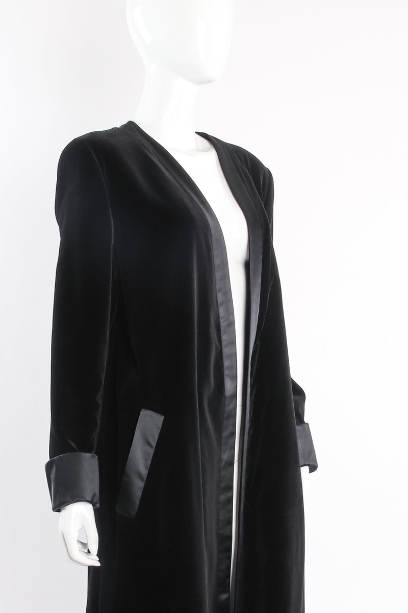 Vintage Escada Velvet Opera Duster Coat on mannequin crop at Recess Los Angeles