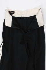 Vintage Escada High Waist Wide Leg Tuxedo Stripe Pant zip fly at Recess LA