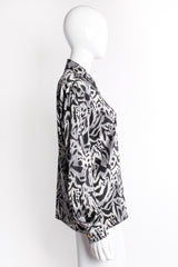 Vintage Escada Sleepy Hollow Abstract Animal Print Shirt on mannequin side @ Recess Los Angeles