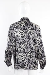 Vintage Escada Sleepy Hollow Abstract Animal Print Shirt on mannequin back @ Recess Los Angeles