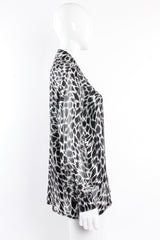 Vintage Escada Sheer Silk Animal Print Shirt & Tank on Mannequin side at Recess Los Angeles