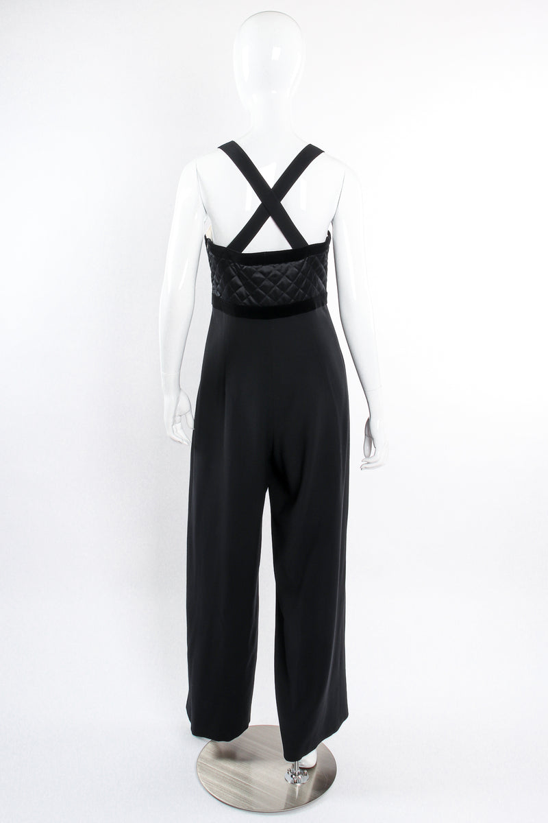 Vintage Escada Quilted Bodice Jumpsuit on Mannequin back at Recess LA