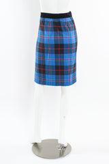 Vintage Escada Margaretha Ley 1980s Plaid Jacket & Skirt Set mannequin skirt back @ Recess LA