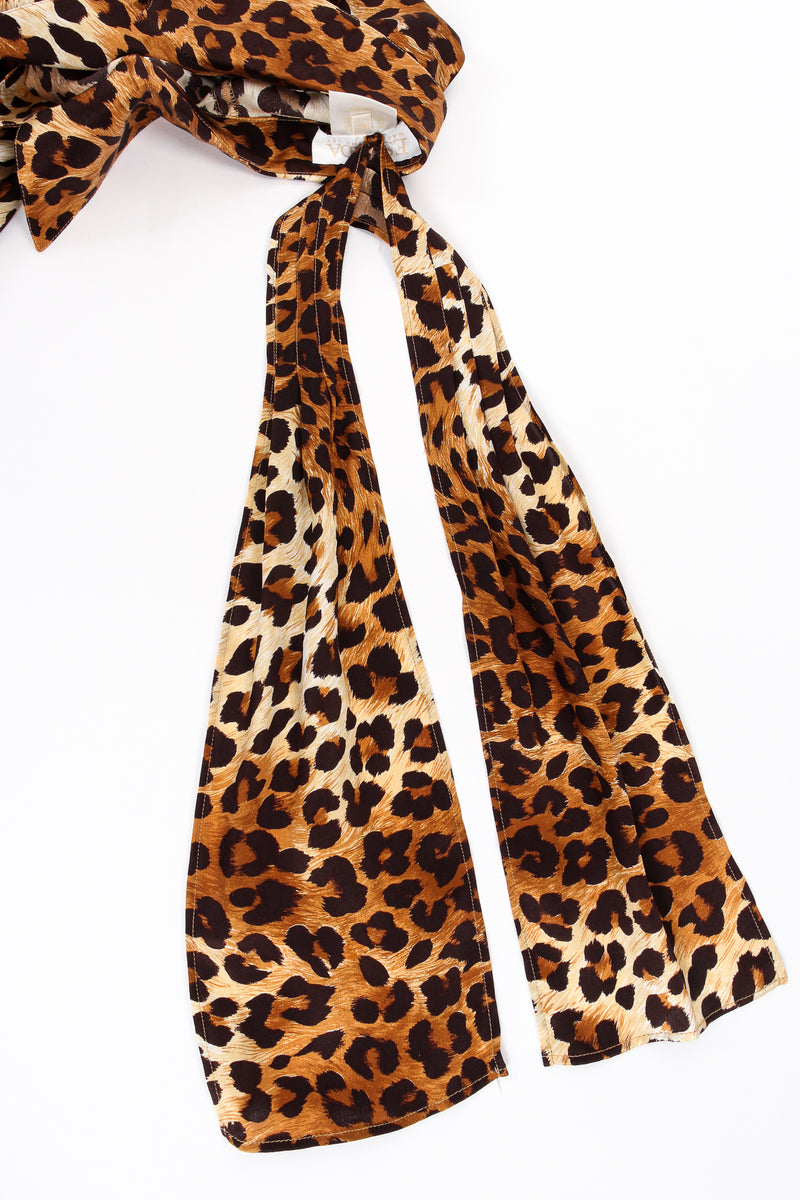 Vintage Escada Leopard Print Shirt & Scarf detail at Recess Los Angeles