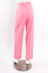 Vintage Escada Pink Cuffed Pleat Pant on Mannequin back at Recess Los Angeles