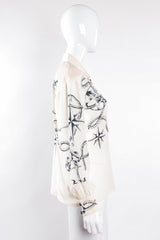 Vintage Escada Compass Star Nautical Satin Shirt on Mannequin side at Recess Los Angeles