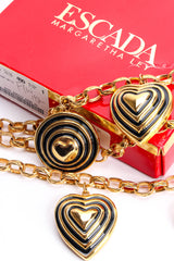 Vintage Escada Lover Charms Choker Necklace with box @ Recess LA