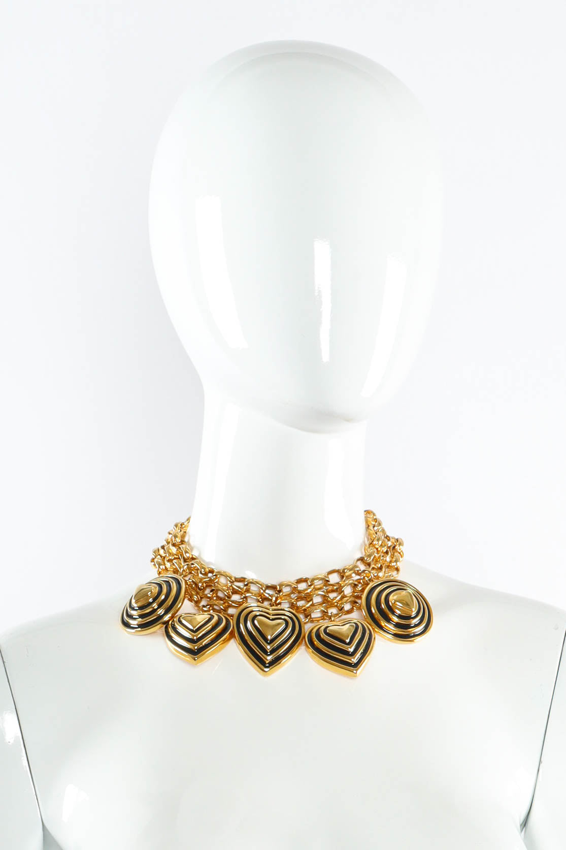 Vintage Escada Lover Charms Choker Necklace on mannequin @ Recess LA