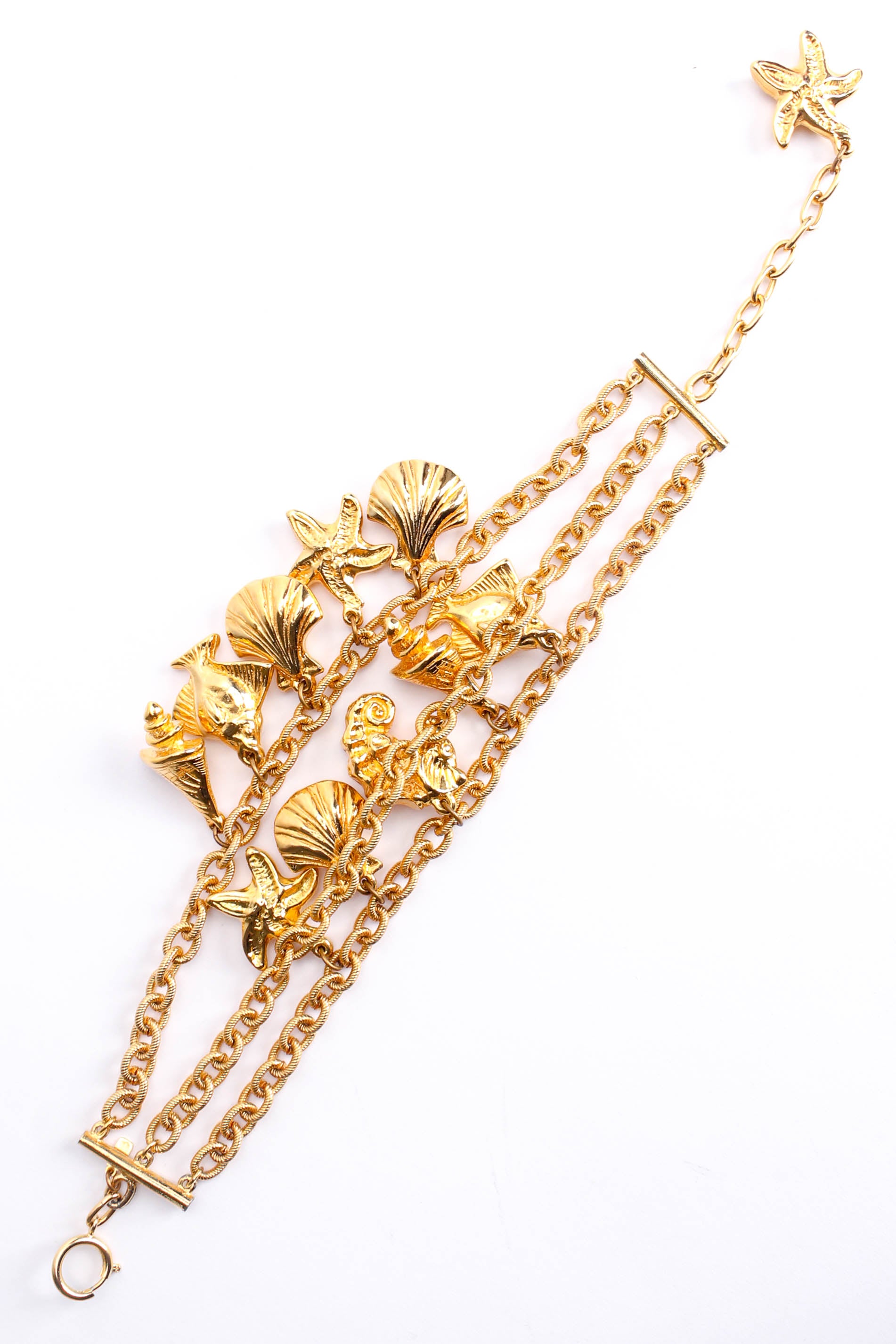 Vintage Escada Oceanic Starfish Charm Choker reverse flat @ Recess LA